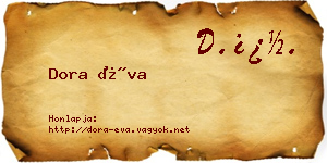 Dora Éva névjegykártya